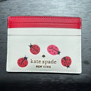 Kate Spade Dottie Small Slim Ladybug Card Holder